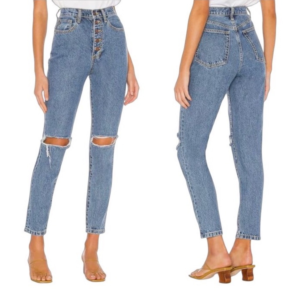 Weworewhat The Danielle High Rise Vintage Straight NWT Medium 28  Boho Cowgrirl